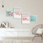 Wallity Cuadro Decorativo Enmarcado en MDF (4 Piezas) 4PBCT-02